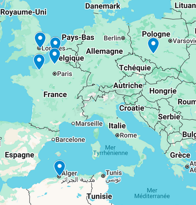 Carte des déplacements