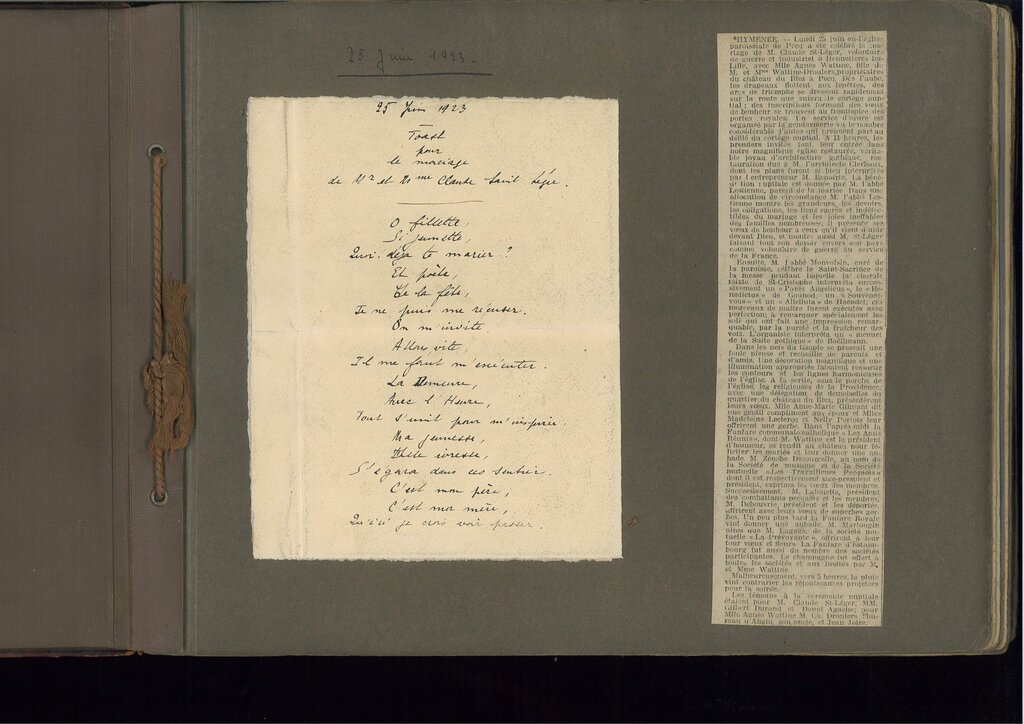 Album 1923, mariage de Claude et Annie